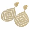 gold earrings made of stainless steel
