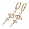 gold plated earrings with exclusive cubic zirconia