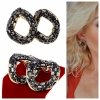 gold plated earrings with exclusive cubic zirconia