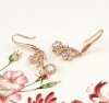 gold plated earrings with exclusive cubic zirconia
