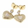 gold plated earrings with exclusive cubic zirconia