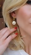 gold earrings made of stainless steel