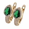 exclusive swarovski gold-plated earrings