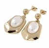 gold earrings made of stainless steel