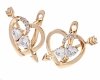 gold plated earrings with exclusive cubic zirconia