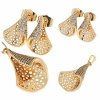 18k gold plated set pendant earrings xuping
