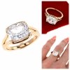 gold ring 18,60mm. gold-plated engagement xuping