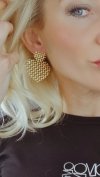 gold earrings made of stainless steel