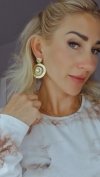 gold earrings made of stainless steel