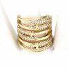 gold ring 17,00mm. gold-plated engagement xuping