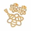 18k gold plated set pendant earrings xuping