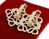 gold plated earrings with exclusive cubic zirconia