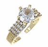 gold ring 17,00mm. gold-plated engagement xuping