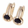 exclusive swarovski gold-plated earrings