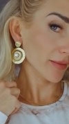 gold earrings made of stainless steel