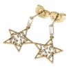 gold plated earrings with exclusive cubic zirconia