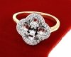 gold ring 18,60mm. gold-plated engagement xuping