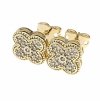 gold plated earrings with exclusive cubic zirconia