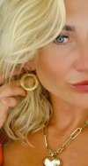 gold earrings made of stainless steel