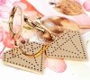 gold earrings made of stainless steel