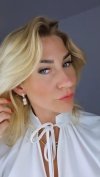 gold earrings made of stainless steel