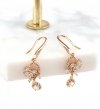 gold plated earrings with exclusive cubic zirconia