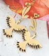 gold earrings made of stainless steel