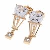 gold plated earrings with exclusive cubic zirconia