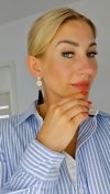 gold earrings made of stainless steel