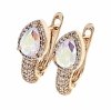 exclusive swarovski gold-plated earrings