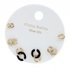 gold plated earrings with exclusive cubic zirconia