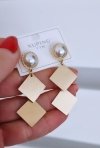 gold earrings made of stainless steel
