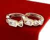 gold plated earrings with exclusive cubic zirconia