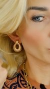 gold plated earrings with exclusive cubic zirconia