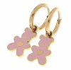 gold earrings made of stainless steel