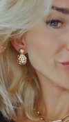 gold plated earrings with exclusive cubic zirconia