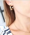 gold earrings made of stainless steel