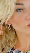 gold earrings made of stainless steel