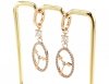gold plated earrings with exclusive cubic zirconia