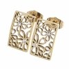 gold earrings made of stainless steel