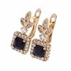 exclusive swarovski gold-plated earrings