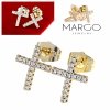 gold plated earrings with exclusive cubic zirconia