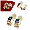 gold plated earrings with exclusive cubic zirconia