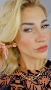 gold plated earrings with exclusive cubic zirconia