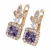 exclusive swarovski gold-plated earrings