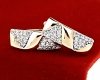 gold plated earrings with exclusive cubic zirconia