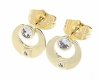 gold plated earrings with exclusive cubic zirconia