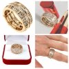 gold ring 18,60mm. gold-plated engagement xuping