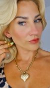 gold earrings made of stainless steel