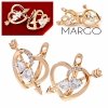 gold plated earrings with exclusive cubic zirconia